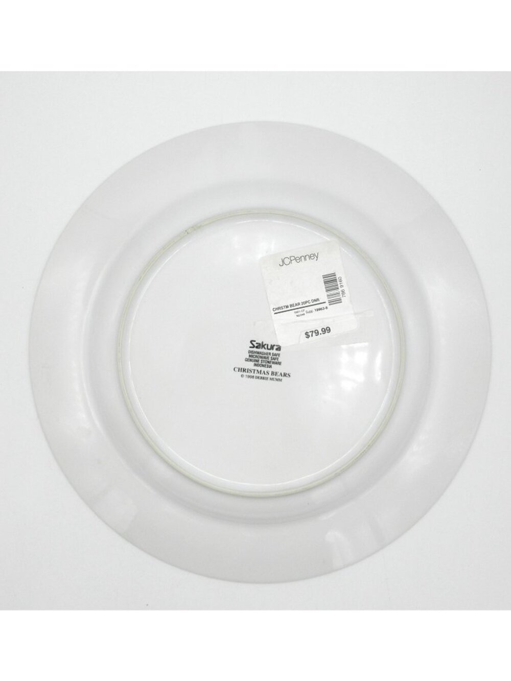 Christmas Bears by Sakura 11 Inch Dinner Plates Set of 4 Pattern Code: SAKCHB - Picture 5 of 6